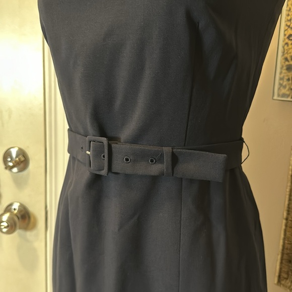 Theory Belted Dress In Sevona Stretch Wool - Picture 9 of 10